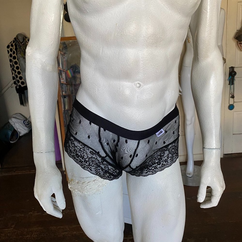 NWT tag CANDYMAN lacy dots